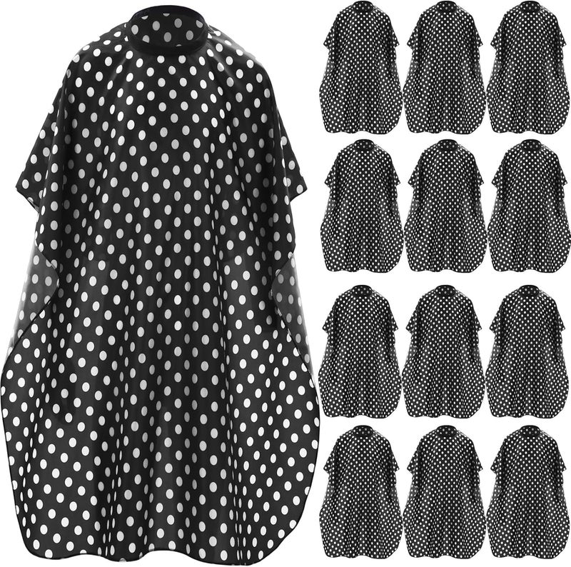Foaincore 12 Pcs Shampoo Capes for Salons Waterproof Barber Capes for Hair Stylist 59" x 47" with Adjustable Snap Closure - Image 1